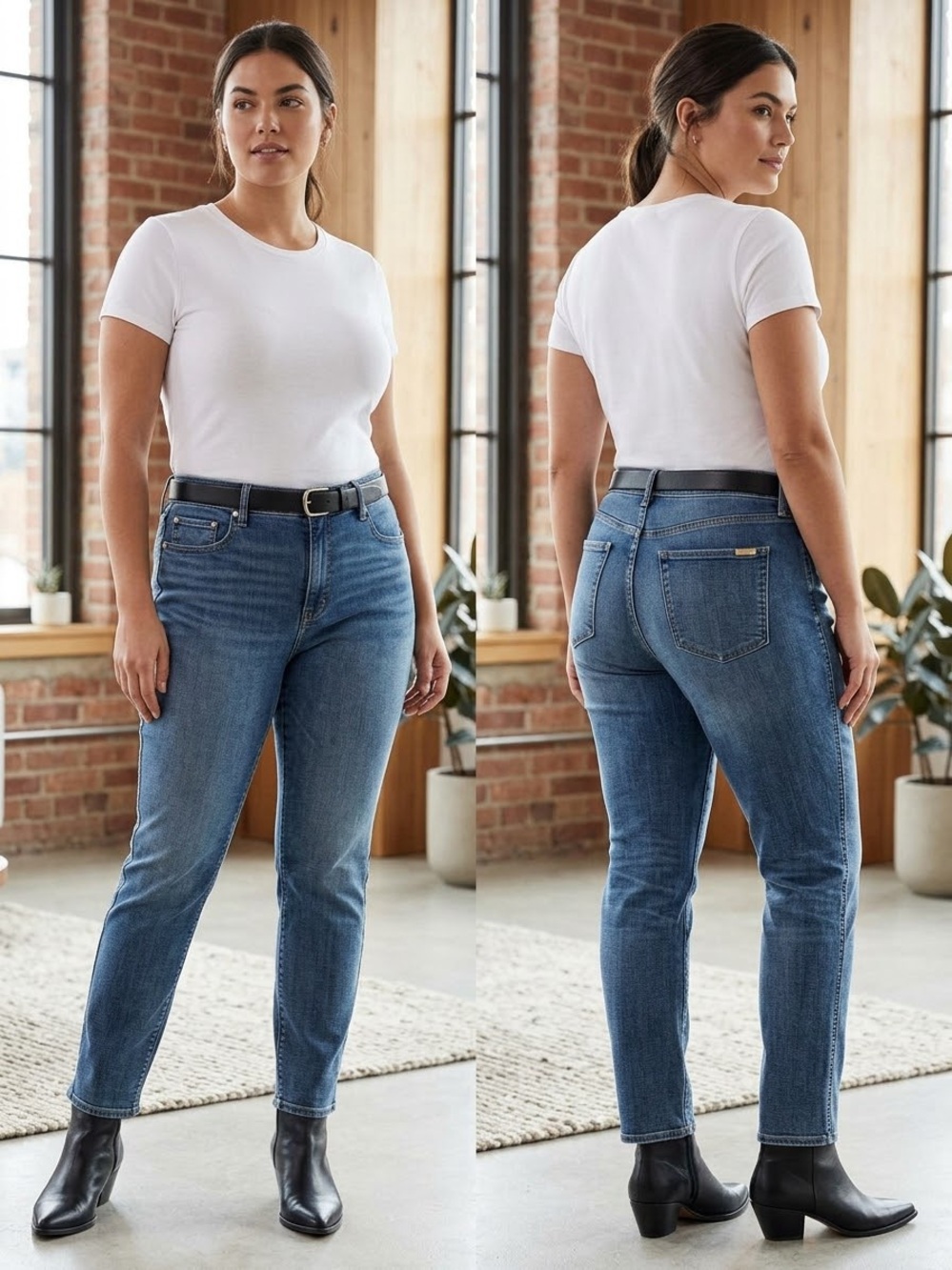 White House Black Market High-Rise Straight Everyday Soft Jeans